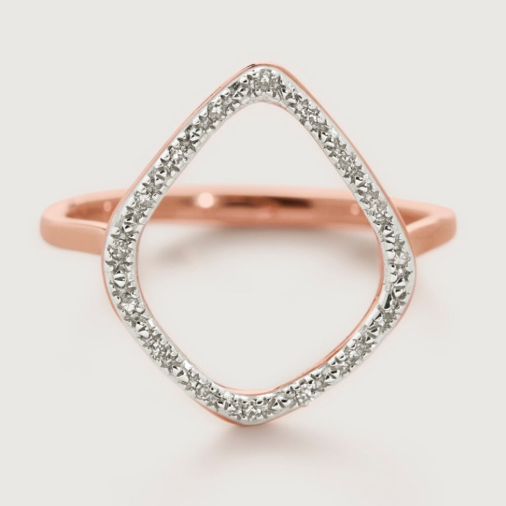 Monica Vinader Riva Diamond Hoop Ring